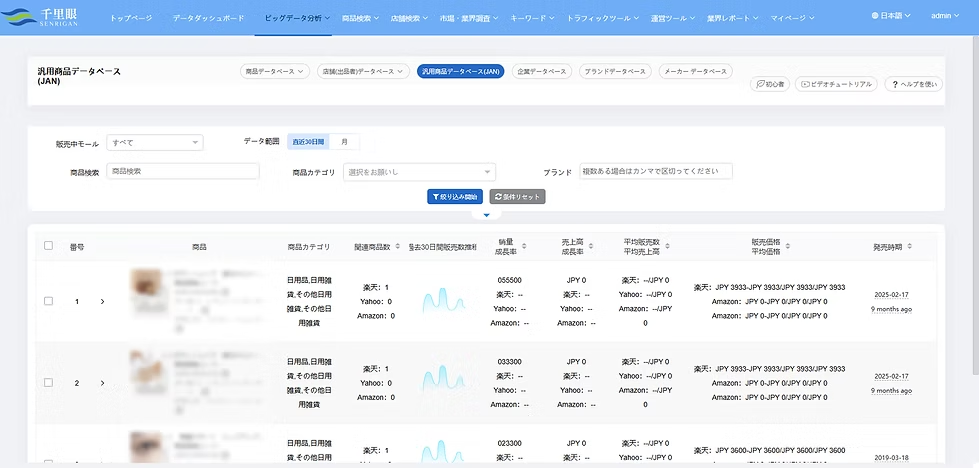 汎用商品データベース